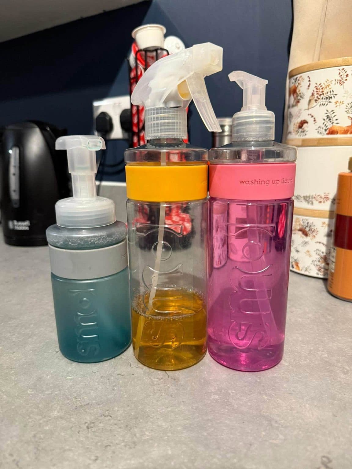 Some of the eco swaps at Paw to Paw Pet Care β Biothane leads, refillable smol cleaning and washing-up bottles, refillable Wild body wash and a plastic-free refillable deodorant case
