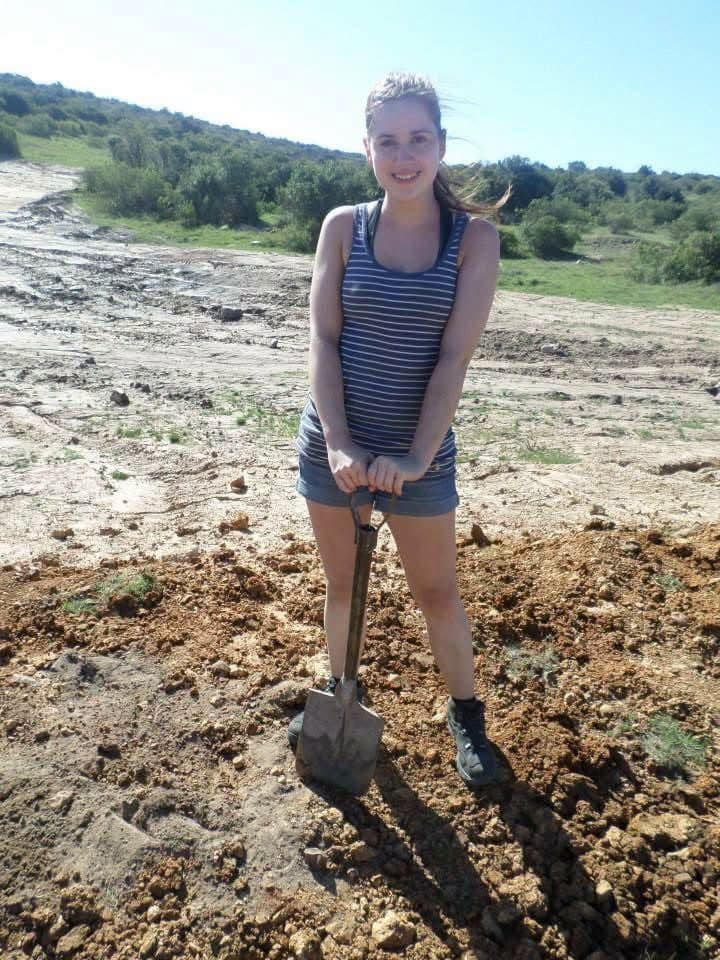 Sophie's first wildlife volunteering trip, on a reserve near Port Elizabeth, South Africa in 2013 β white and tawny lion cubs including Amara, rhinos, zebra, buffalo, waterbuck, blesbok, hippo and elephants at Addo Elephant National Park, plus bungee jumping, a meerkat and cage diving with great white sharks at Mossel Bay